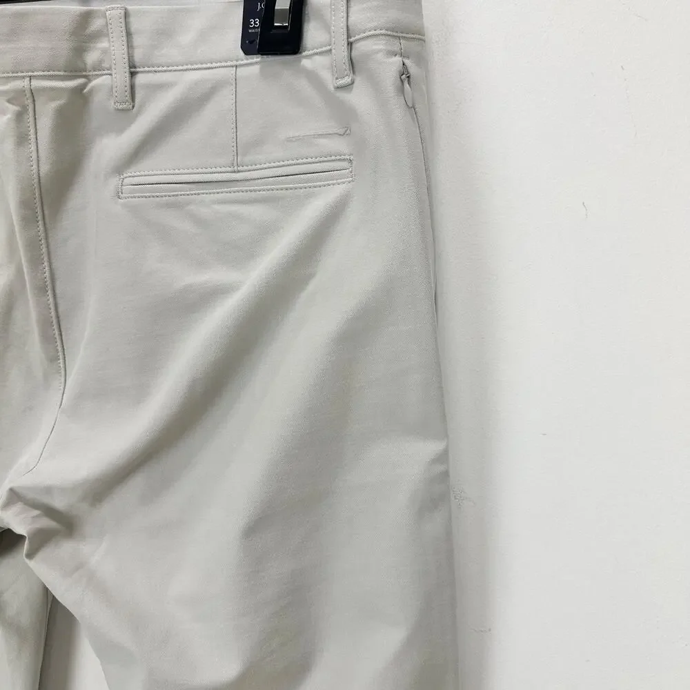 J.Crew 484 Slim Fit Tech Pant Ashen Taupe Cotton Blend Mens W 33 L 32 NWT